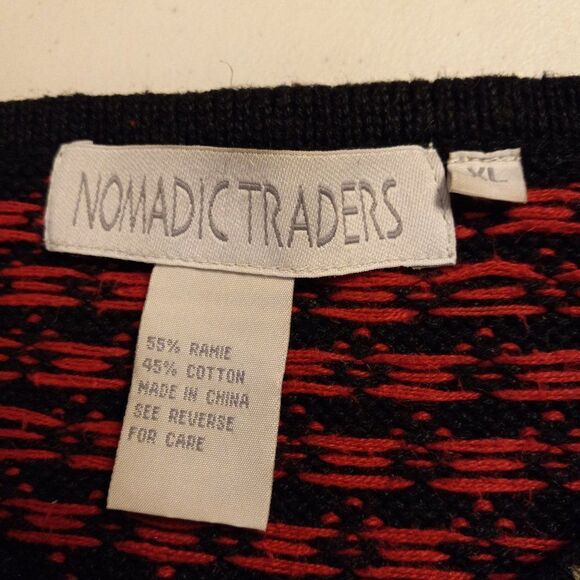 Nomadic Traders Red, Black and White Zip Cardigan - Picture 2 of 7